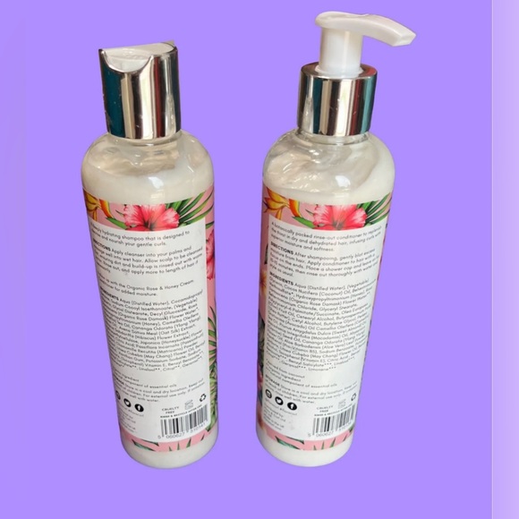 FLORA & CURL HYDRATE ME ORGANIC ROSE & HONEY CREAM SHAMPOO & Conditioner… - Picture 2 of 16